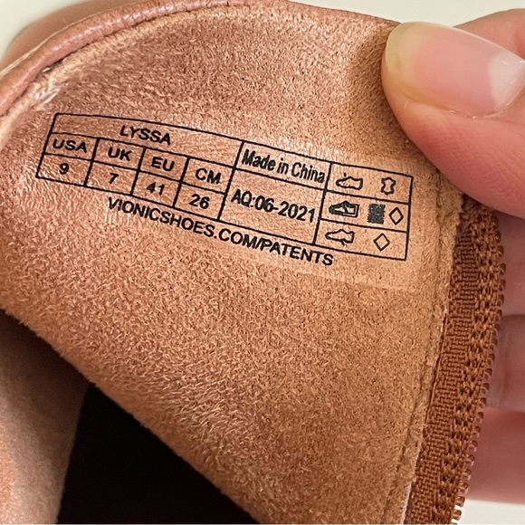 Vionic Toffee Lyssa Square Toe Bootie 9 - Picture 7 of 8